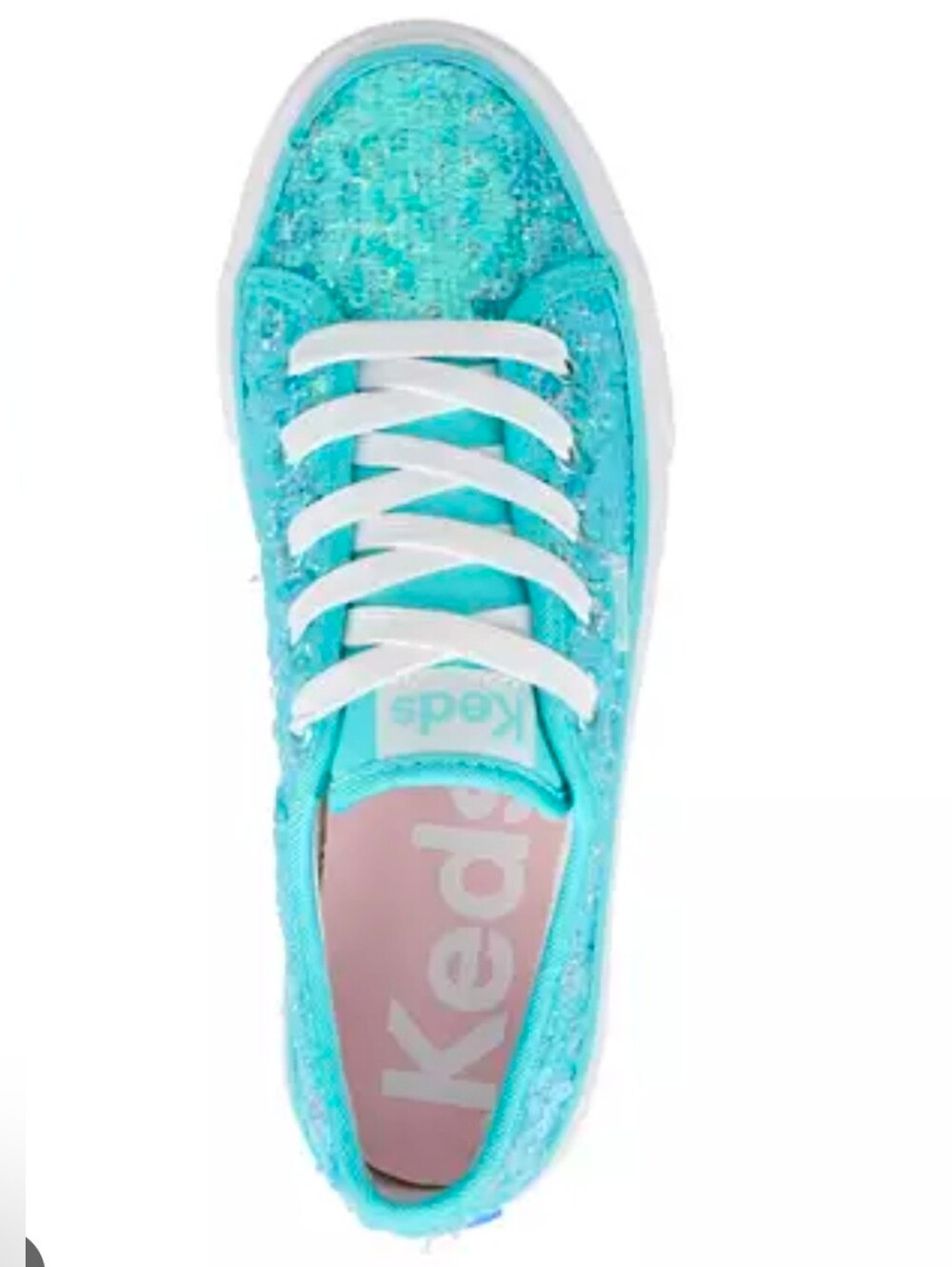 Keds Teal Glitter Lace-Up Sneaker YOUTH